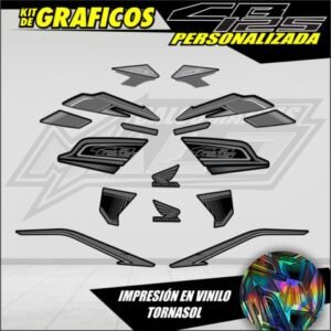 CALCOMANÍAS HONDA CB125 TORNASOL GRIS (30117)