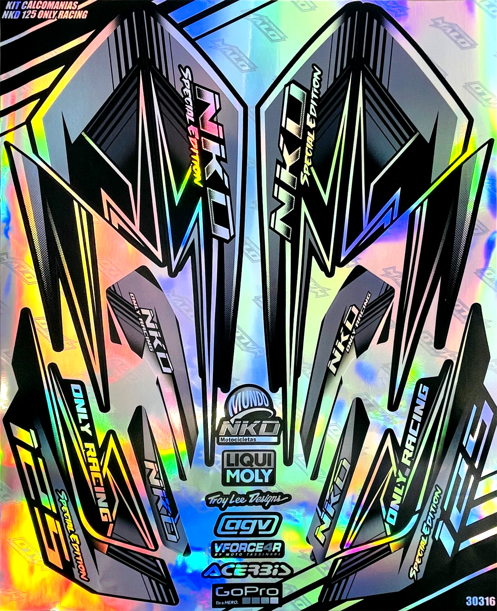 CALCOMANÍAS NKD 125 TORNASOL UV (30319) - Imagen 4